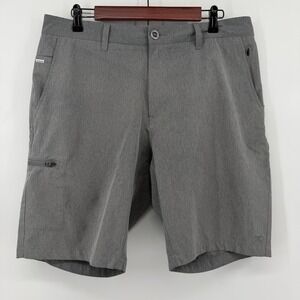 7Diamonds Hybrid Shorts Mens 34 Gray Heathered Performance Tech Cargo Golf